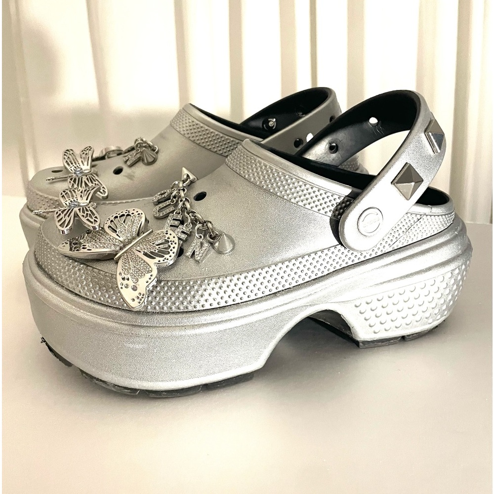 Crocs Stomp Clog Metallic Silver l.